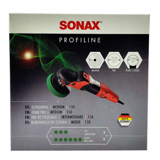 SONAX Esponja De Pulido Corte Intermedio 150 Mm Acople Con Velcro Verde