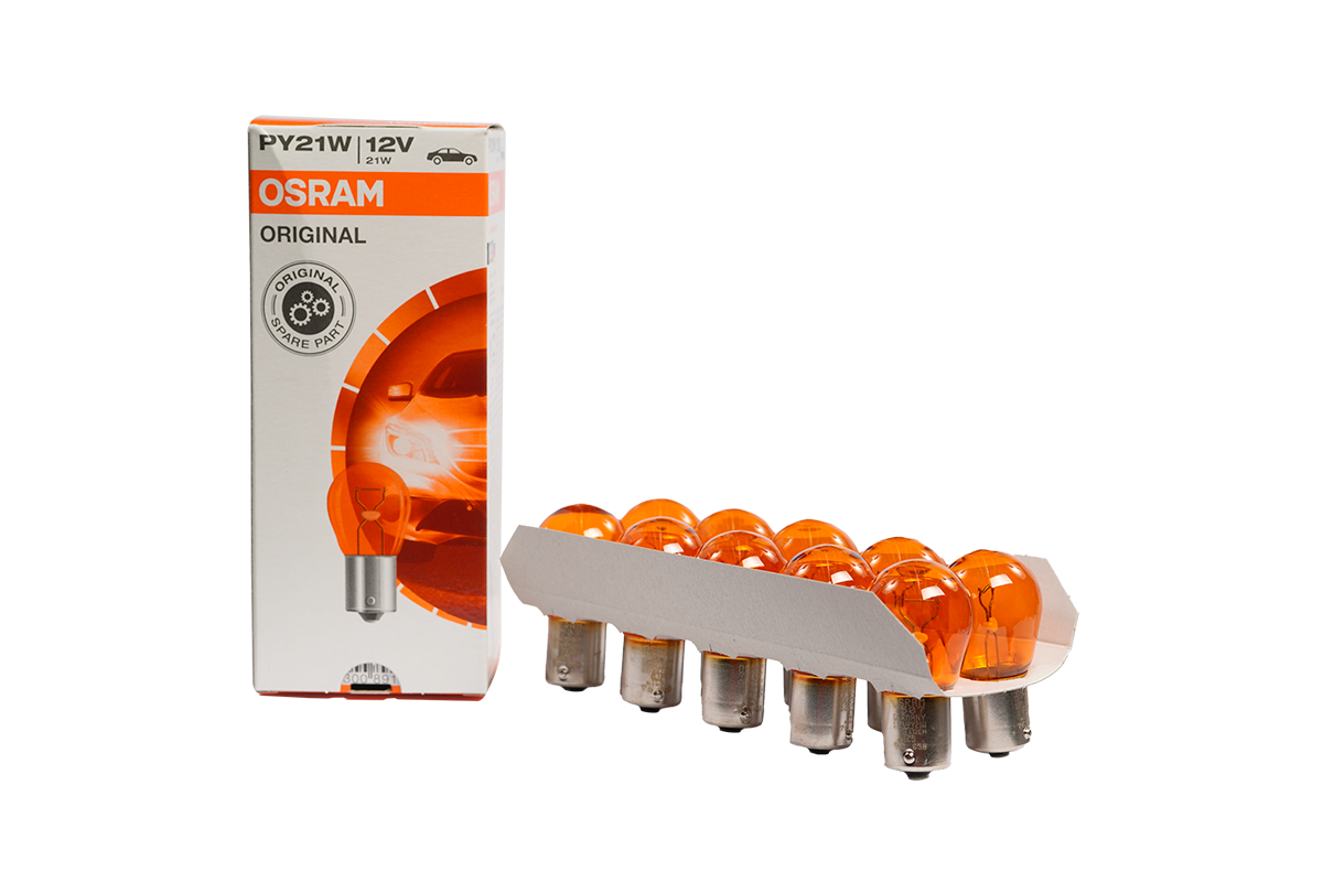 Ampolleta OSRAM PY21W 12 Volts 21W Base BAU15S