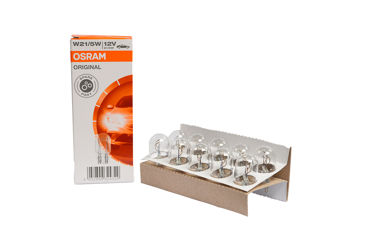 Ampolleta OSRAM T20 Doble Contacto 12 Volts 21/5 Watts Base W3X16Q